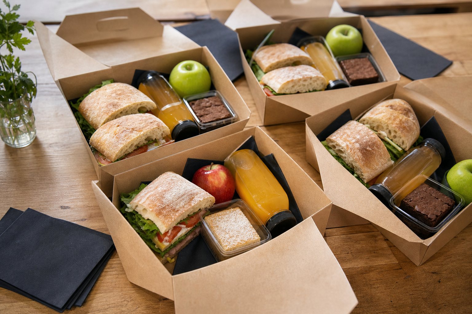 Imagen referencial de un box lunch individual